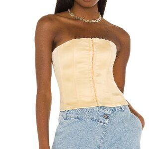 Danielle Guizio Cream Crop Top